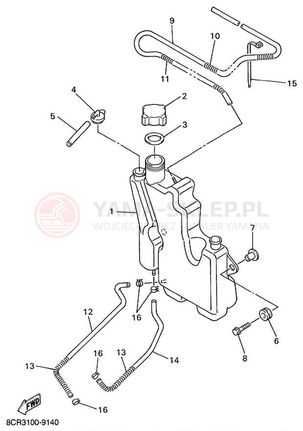 Schemat "Miska olejowa" do Yamaha VMAX 600 VX600C/VX500C