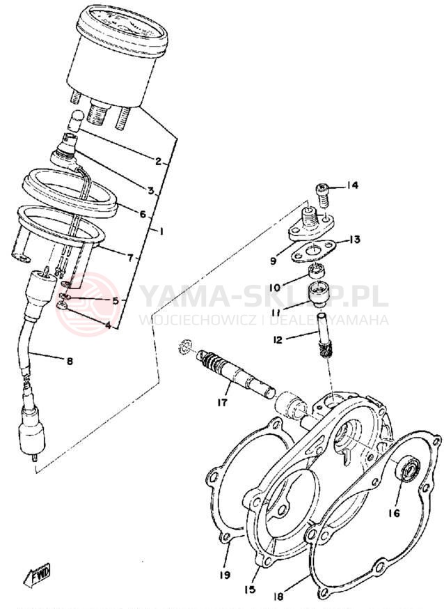 Schemat "licznik" do Yamaha GP440A