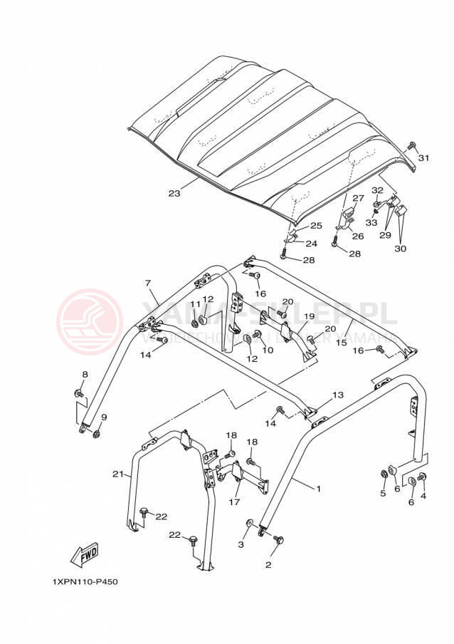 Schemat "GUARD" do Yamaha VIKING EPS YXM700PFG/YXM700PFR
