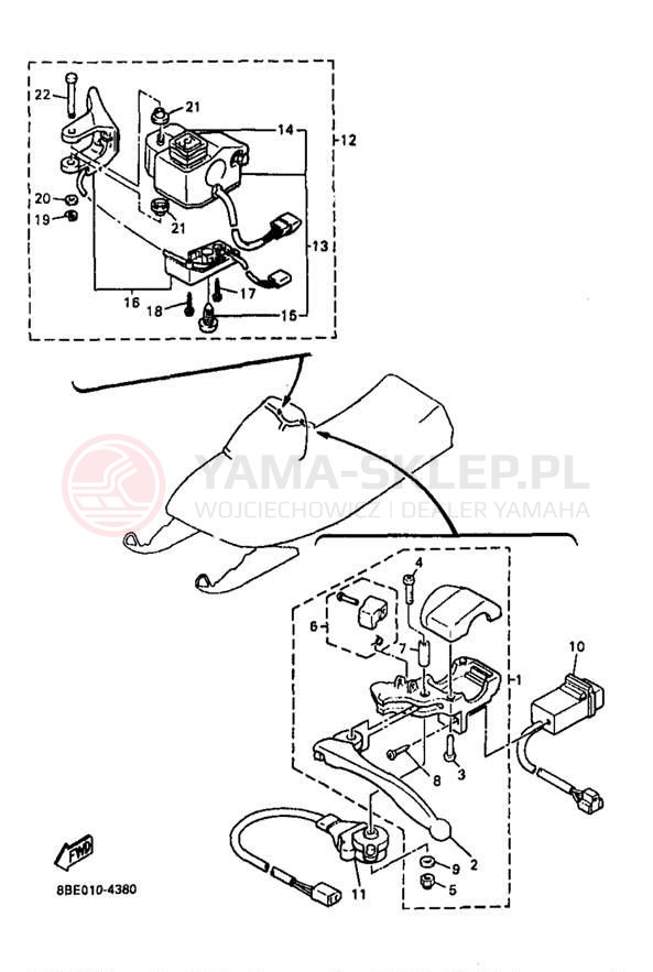 Schemat "Kierownica i osprzęt" do Yamaha VK540 II VK540EB