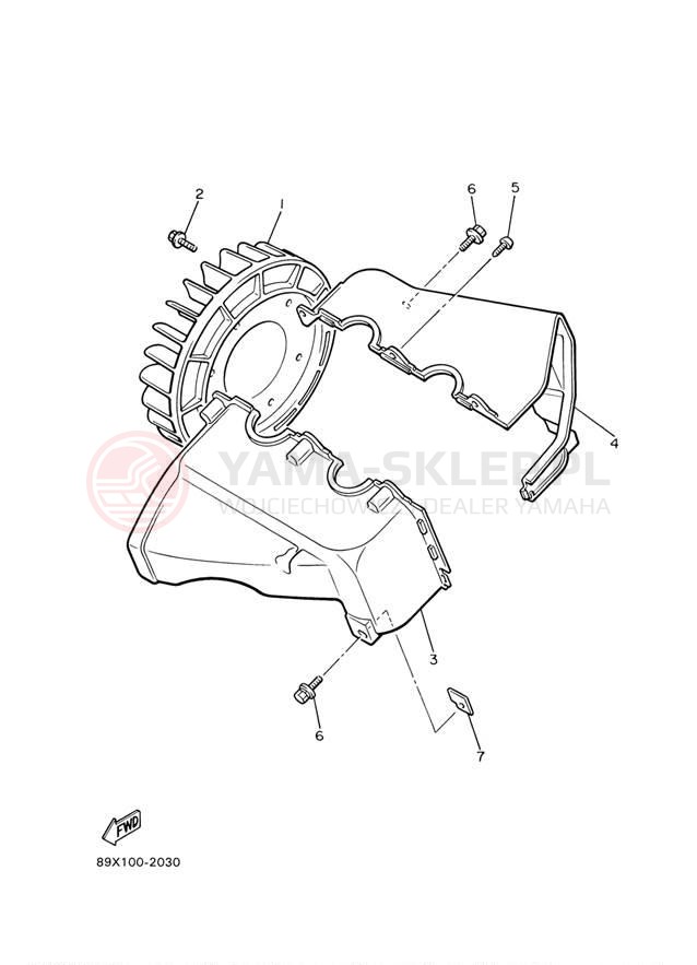 Schemat "Obudowa wentylatora" do Yamaha ET410TRF