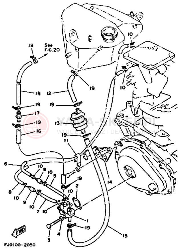 Schemat "Pompa olejowa" do Yamaha WAVE RUNNER III WRA650RA