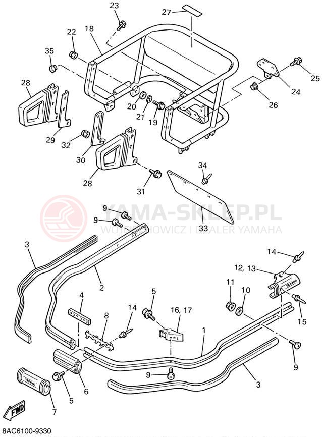 Schemat "zderzak" do Yamaha VK540 III VK540ED