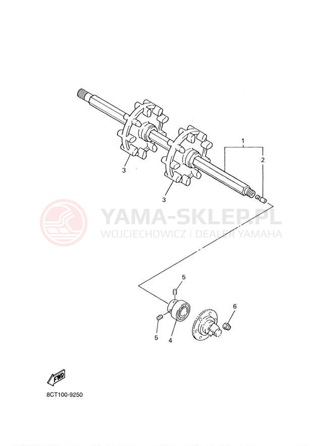 Schemat "Układ napędowy" do Yamaha SX500R SX500D