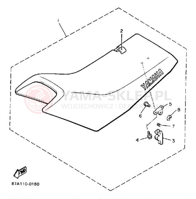 Schemat "siedzenie" do Yamaha SNOSPORT SV125P