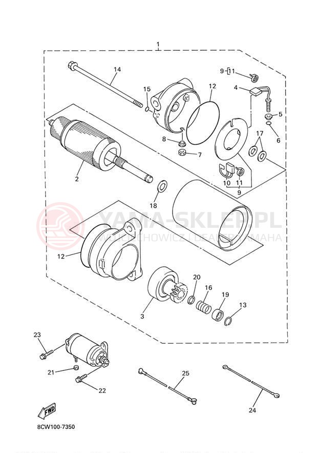 Schemat "rozrusznik" do Yamaha VENTURE 500 VT500D/VX500DXD