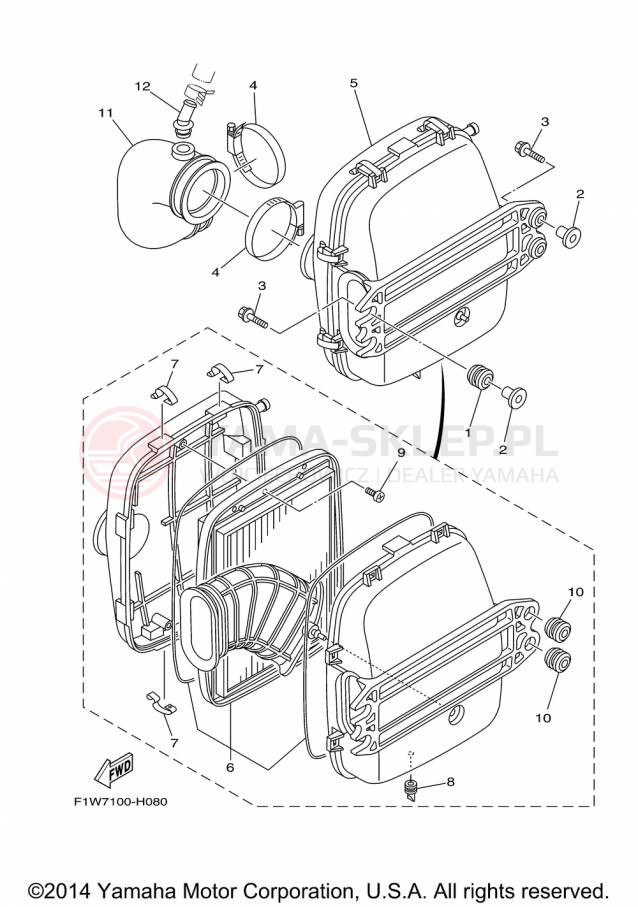 Schemat "Wtrysk paliwa" do Yamaha WAVE RUNNER FX SHO FA1800P
