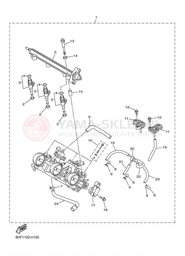 Schemat "Wtrysk paliwa" do Yamaha RS VECTOR GT RS90GTAS