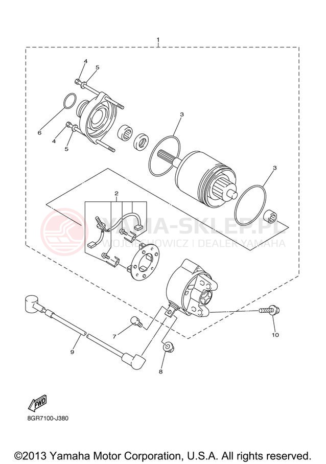 Schemat "rozrusznik" do Yamaha VENTURE LITE PZ50VTZL/PZ50VTZR