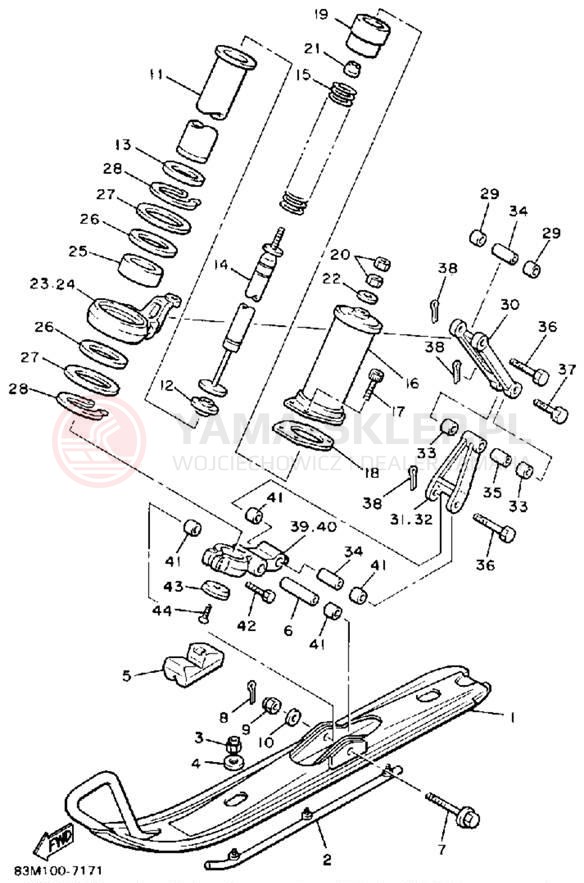 Schemat "płozy" do Yamaha INVITER CF300P