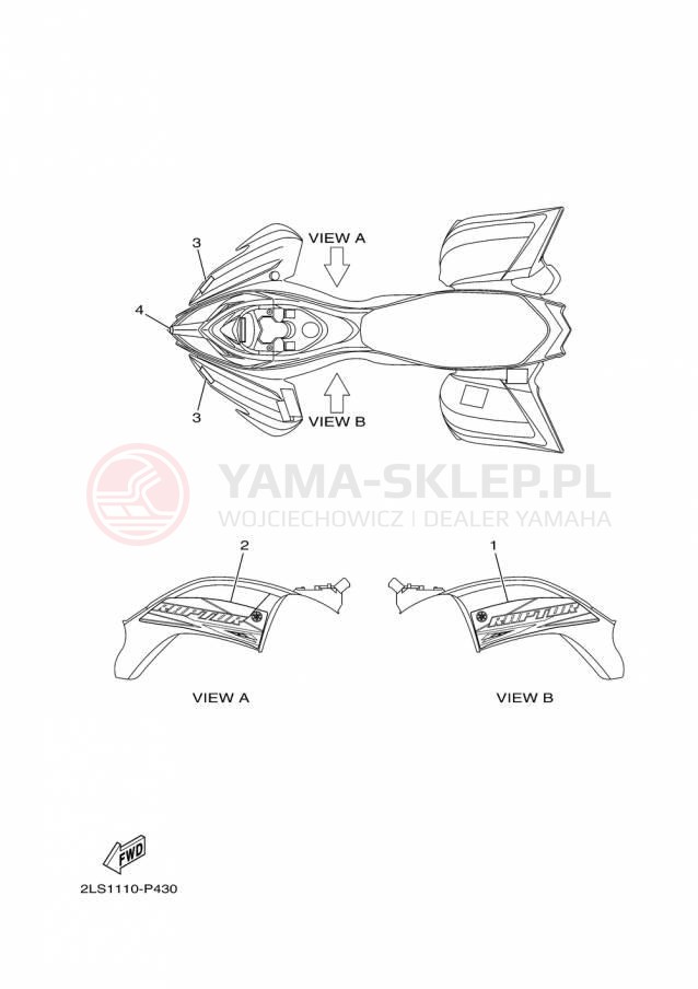 Schemat "naklejki" do Yamaha RAPTOR 700 YFM700RFL