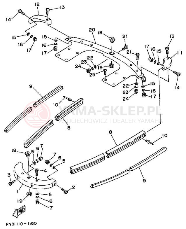 Schemat "GUNWALE - MAT" do Yamaha WRB650P_61