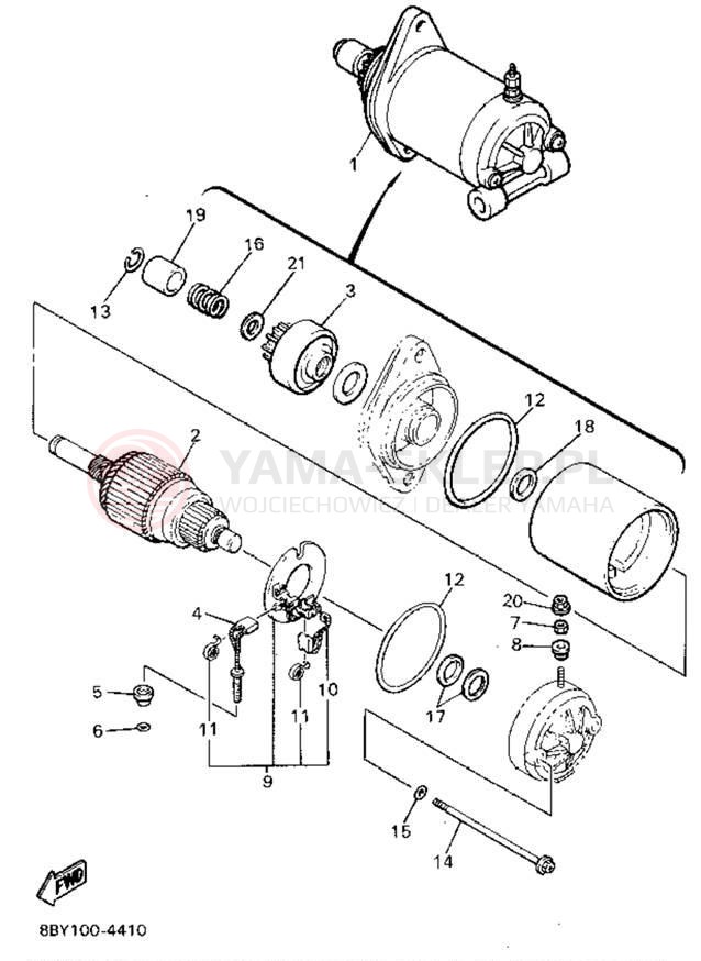 Schemat "rozrusznik" do Yamaha ENTICER II LT ET410TRU
