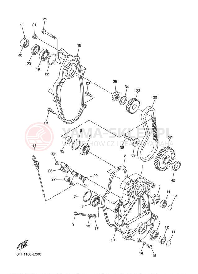 Schemat "Układ napędowy" do Yamaha APEX RTX RX10RTW