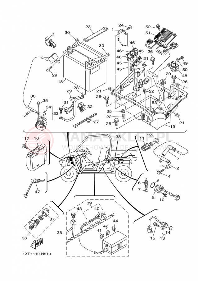 Schemat "układ elektryczny" do Yamaha VIKING EPS YXM700PFL