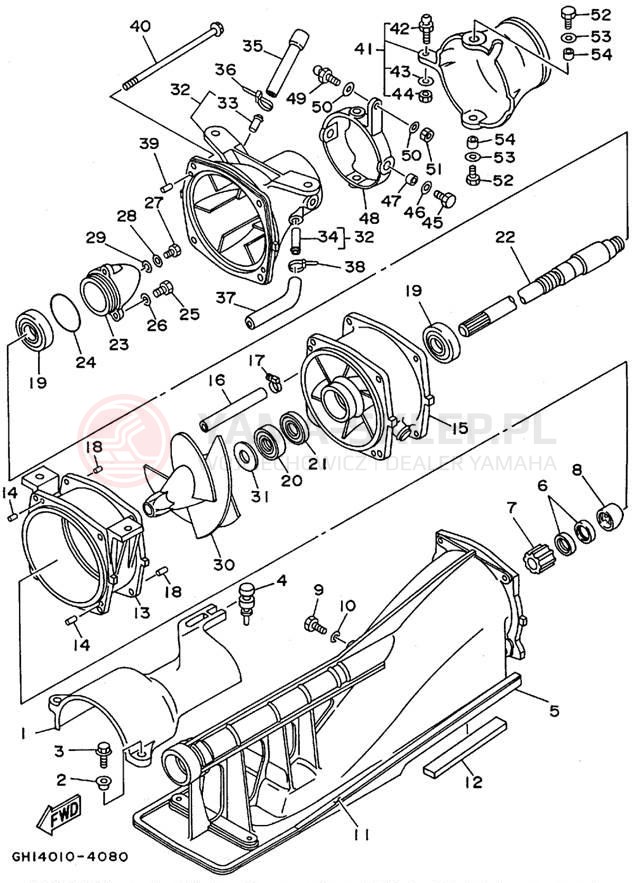 Schemat "JET UNIT" do Yamaha RA700AT