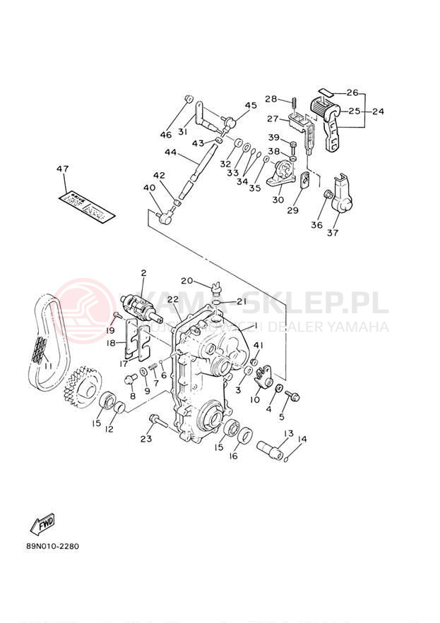 Schemat "Układ napędowy" do Yamaha VK540 III VK540EJ