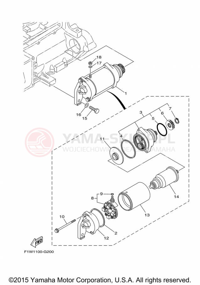 Schemat "rozrusznik" do Yamaha FX CRUISER HO FB1800AP