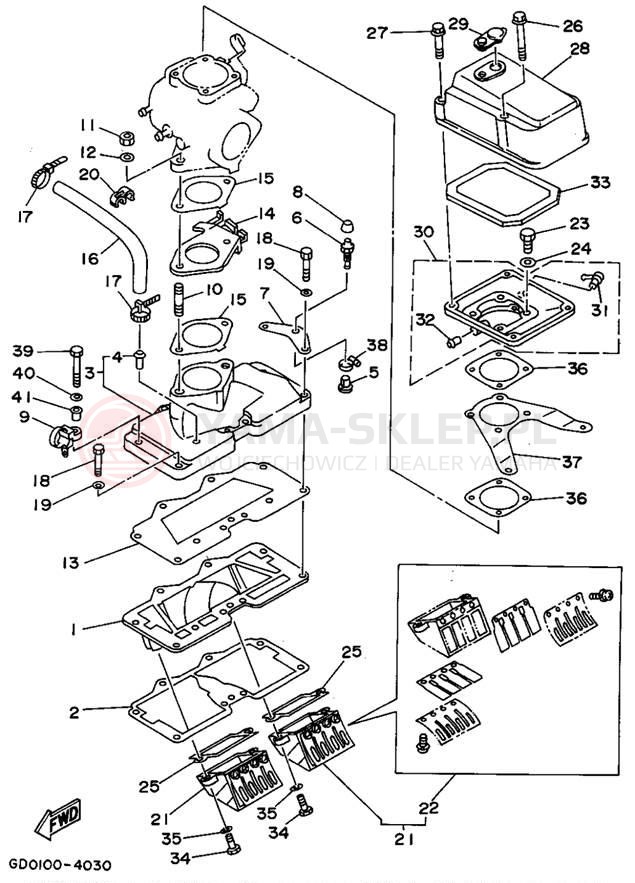 Schemat "Filtr powietrza" do Yamaha WAVE RUNNER PRO VXR WRB700S