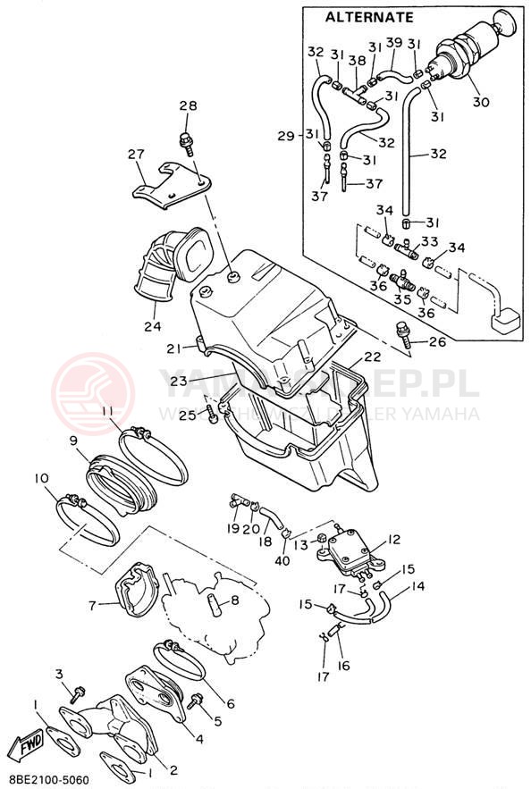 Schemat "Wtrysk paliwa" do Yamaha OVATION LE CS340EW