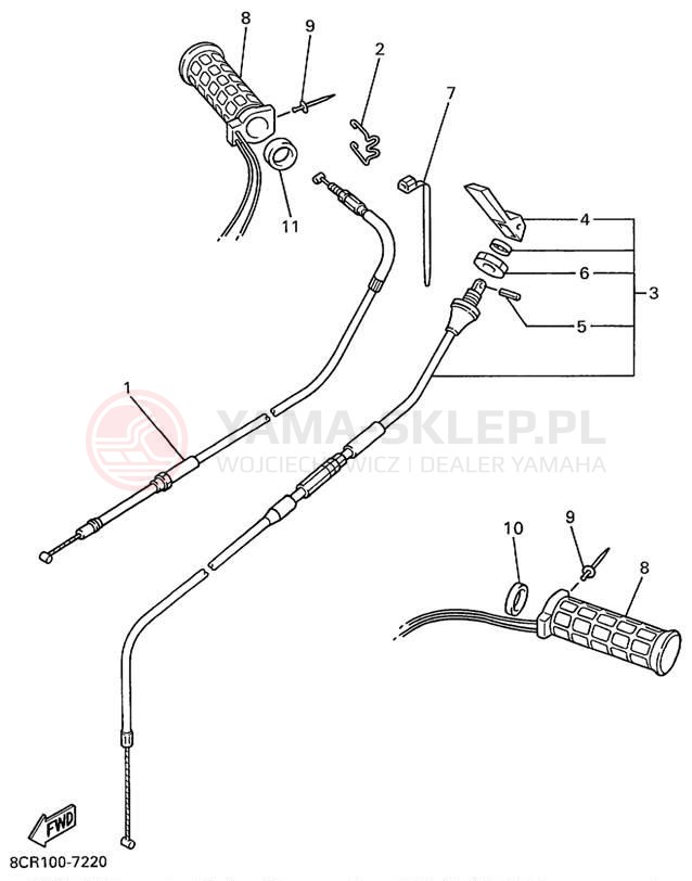 Schemat "Układ chlodzenia" do Yamaha VMAX 600 VX600C/VX500C