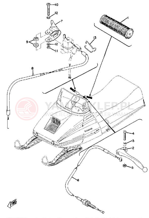 Schemat "GRIP WIRING" do Yamaha PR440