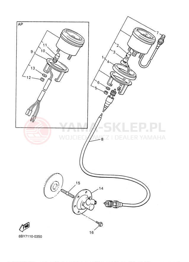Schemat "licznik" do Yamaha ET410TRF