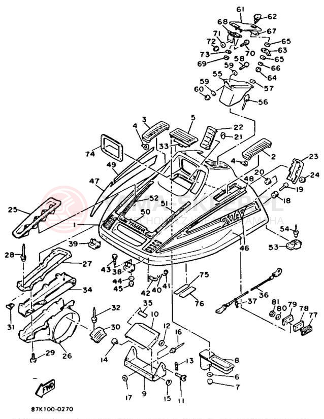 Schemat "Osłony" do Yamaha XL-V XL540P