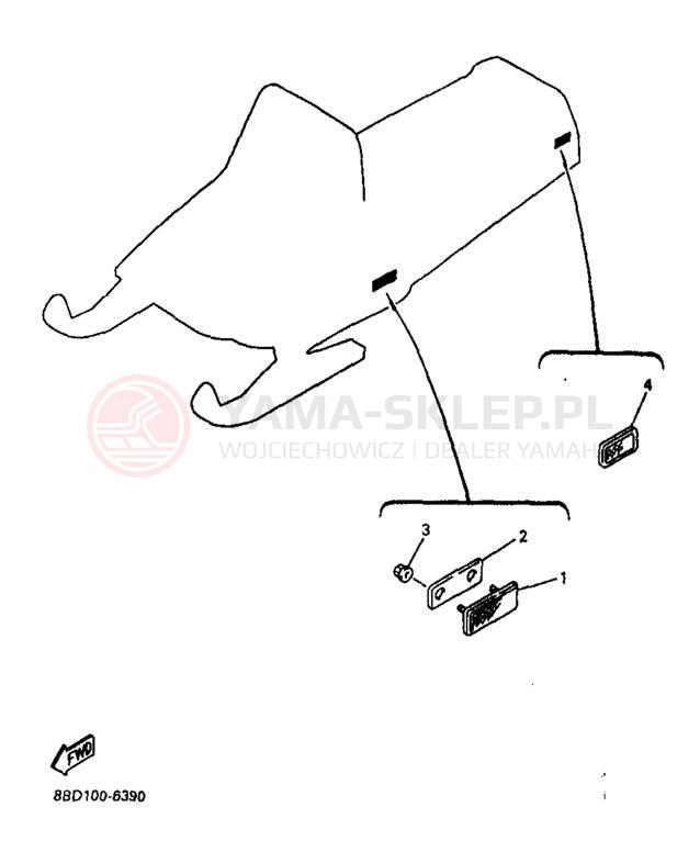 Schemat "układ elektryczny" do Yamaha BRAVO LT BR250TB