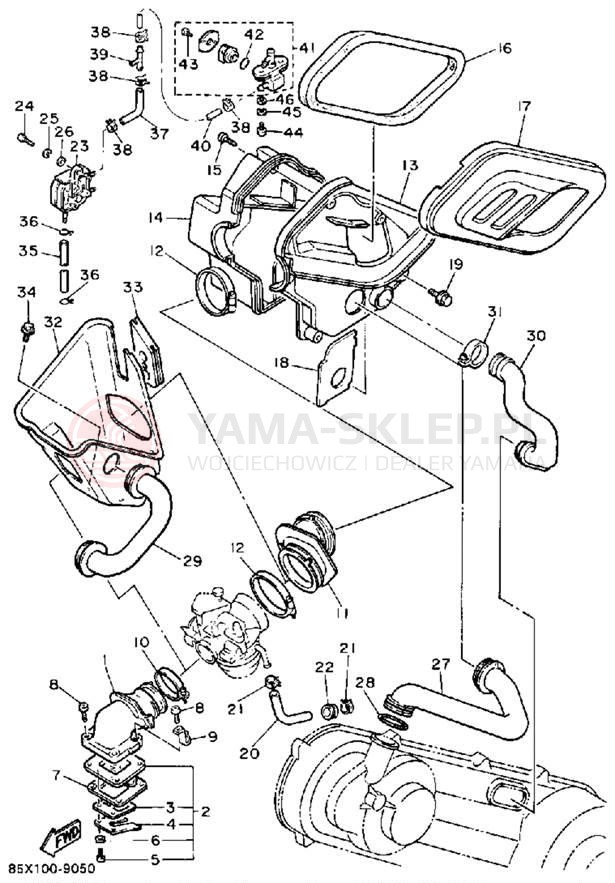 Schemat "Filtr powietrza" do Yamaha SNOSCOOT (ELEC START) SV80EN