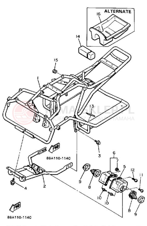 Schemat "rama" do Yamaha SNOSPORT SV125R