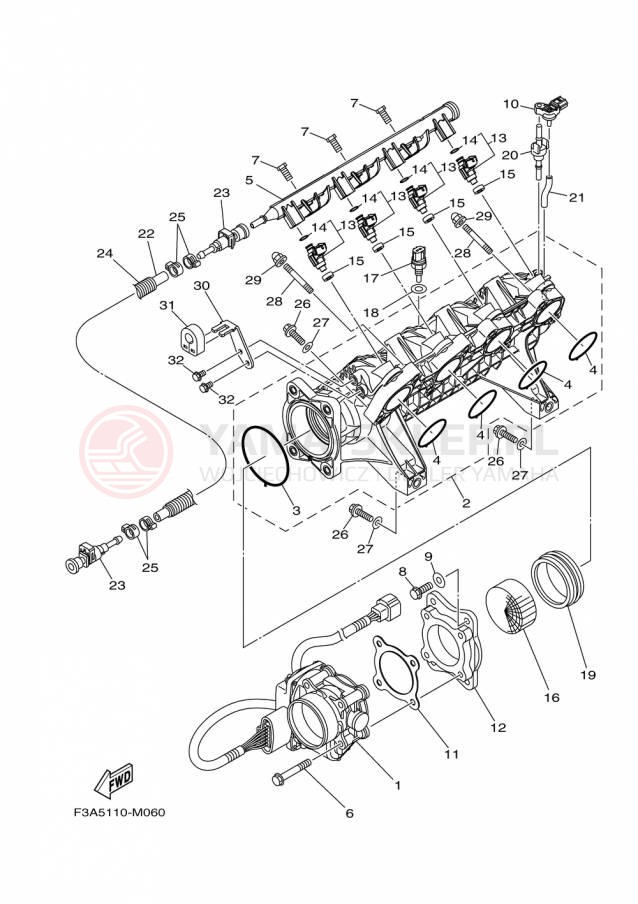 Schemat "Wtrysk paliwa" do Yamaha 242 LIMITED SAT1800JP