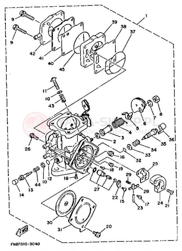 Schemat "Gaźnik" do Yamaha WAVE RUNNER PRO VXR WRB700R