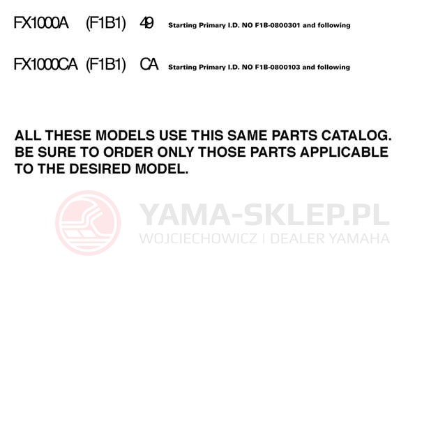 Schemat "Dodatkowe informacje" do Yamaha FX140 FX1000CA/FX1000A