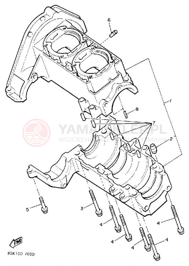 Schemat "Obudowa silnika" do Yamaha PHAZER II ST PZ480STT
