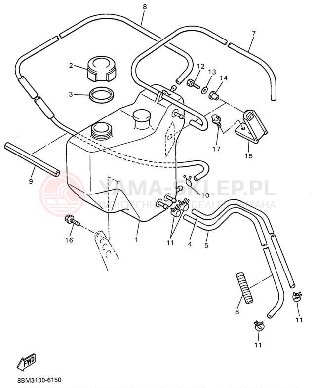 Schemat "Miska olejowa" do Yamaha VENTURE XL VT480A