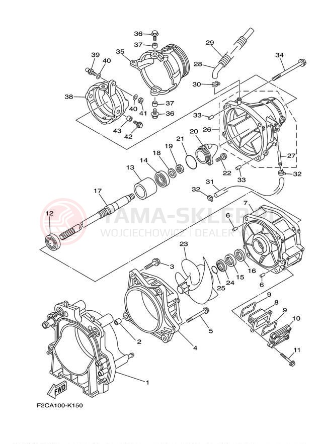 Schemat "JET UNIT" do Yamaha WAVERUNNER FZR GX1800K