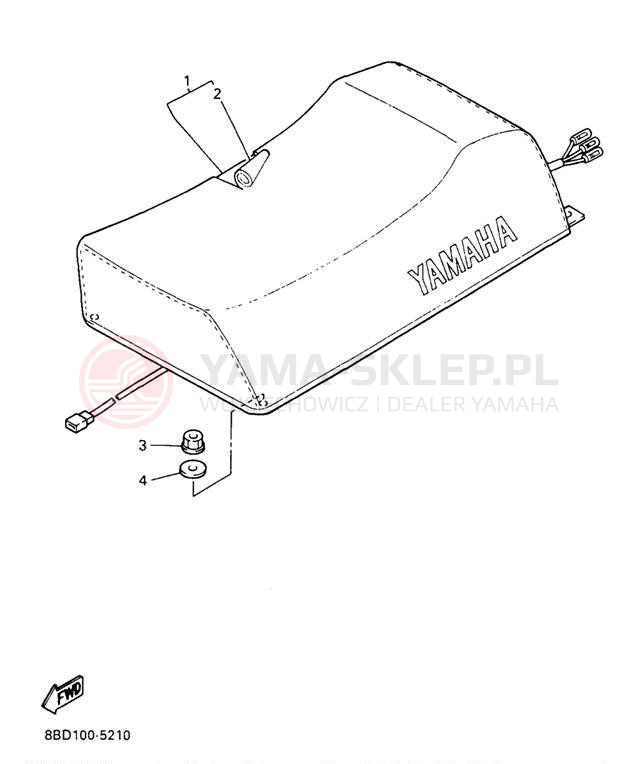 Schemat "siedzenie" do Yamaha BRAVO LT BR250TA