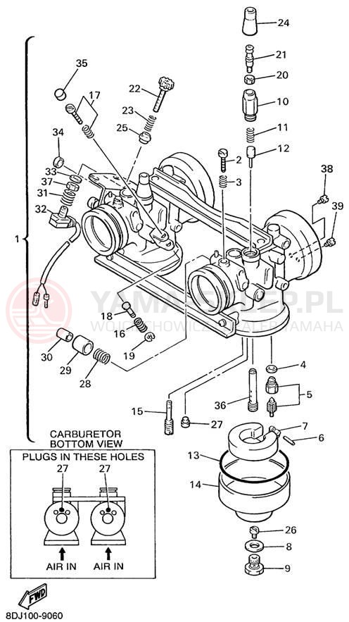Schemat "Gaźnik" do Yamaha PHAZER 500 PZ500C