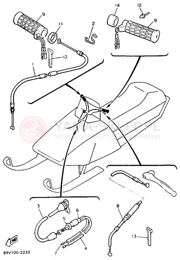Schemat "Układ chlodzenia" do Yamaha PHAZER II PZ480T