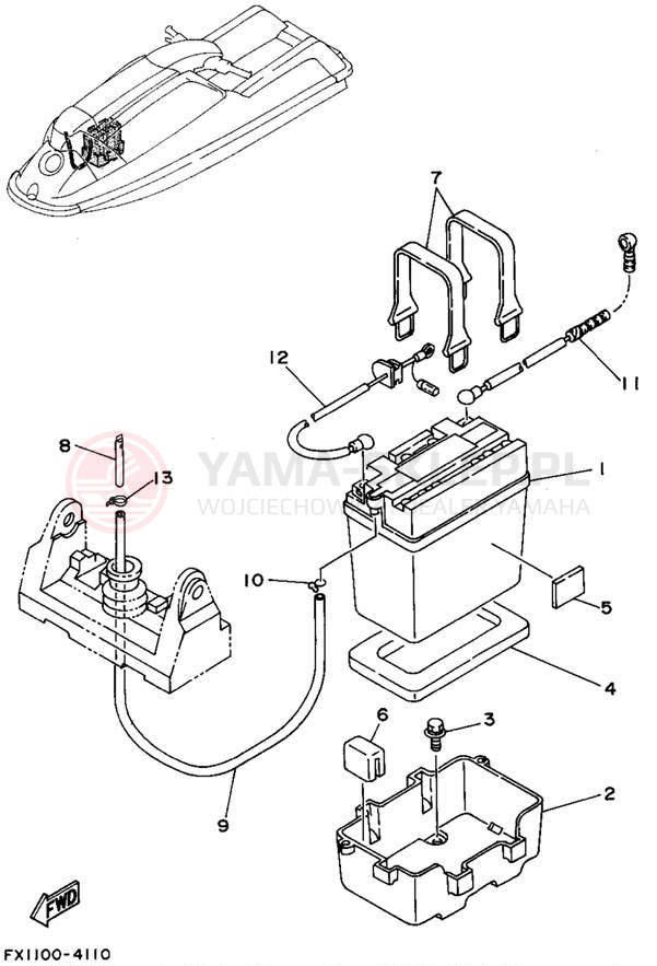 Schemat "układ elektryczny" do Yamaha FX-1 FX700S