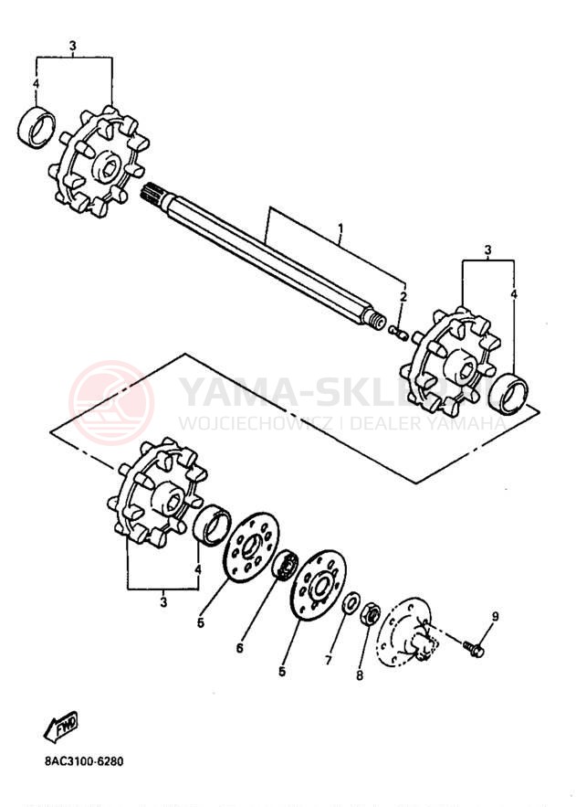 Schemat "Układ napędowy" do Yamaha VK540 II VK540EB