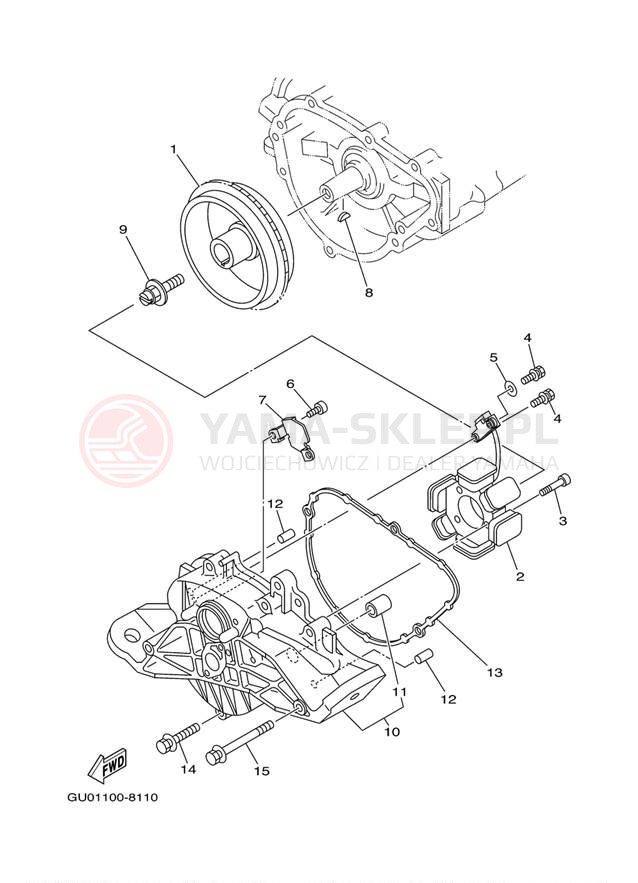 Schemat "prądnica" do Yamaha XLT800 XA800AB
