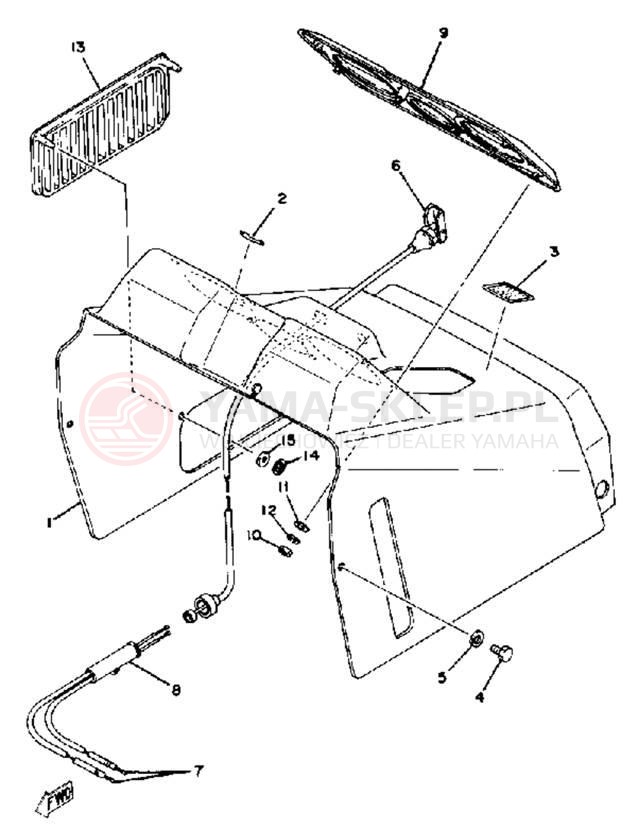 Schemat "INSTRUMENT PANEL" do Yamaha SRX440B