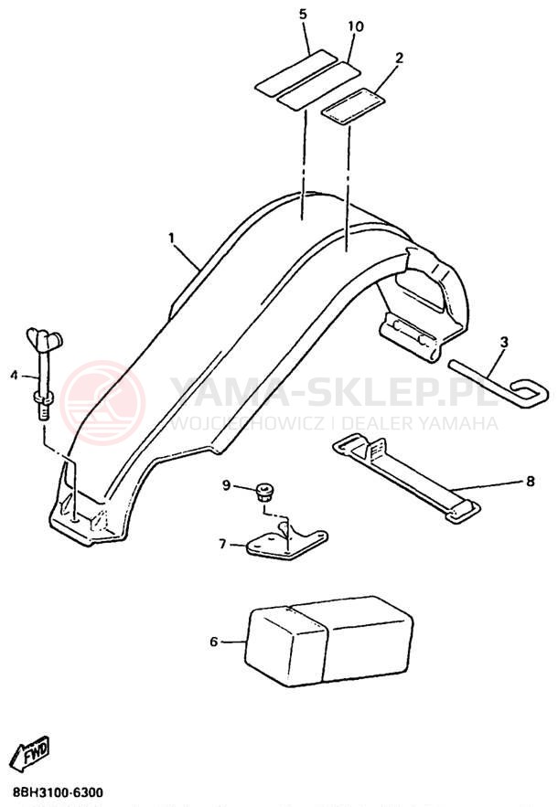 Schemat "GUARD - LUGGAGE BOX" do Yamaha PHAZER MOUNTAIN LITE PZ480STA