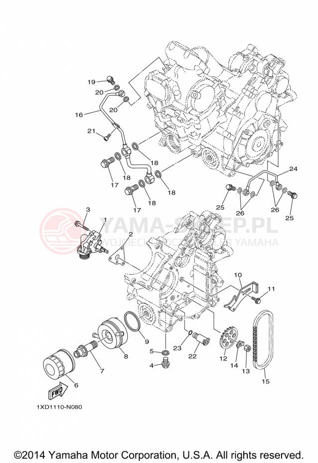 Schemat "Pompa olejowa" do Yamaha VIKING YXM700DFL