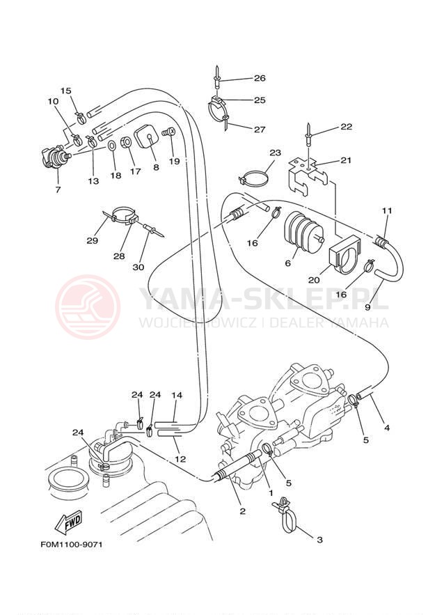 Schemat "Układ paliwowy" do Yamaha XL700 XL700B