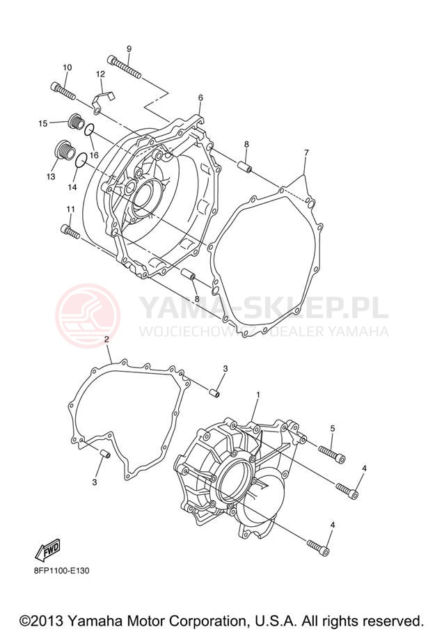 Schemat "Pokrywa silnika" do Yamaha APEX RTX RX10RTRXB
