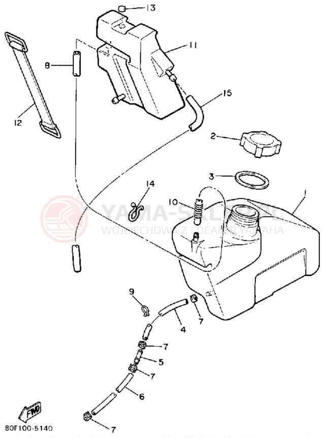 Schemat "Miska olejowa" do Yamaha BRAVO T (LONG TRACK) BR250TL