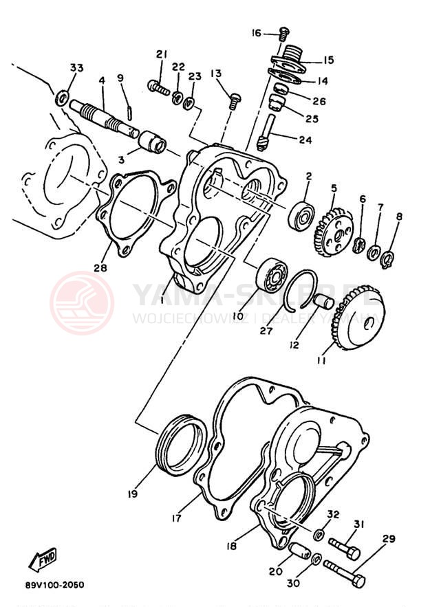 Schemat "przeniesienie napędu" do Yamaha PHAZER SS PZ480A